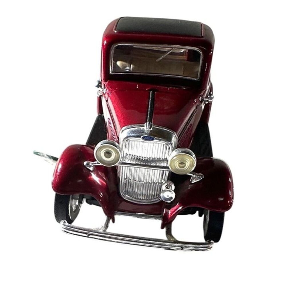 1932 Diecast Model Ford Coupe With Glossy Red Finish & Detailed Interior - Picture 6 of 12
